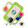 iPhone 13 mini Shockproof Silicone + PC Protective Case with Dual-Ring Holder - Guava