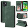 iPhone 13 mini Simple Suction Closure Horizontal Flip Leather Case with Holder & Card Slot & Wallet - Green