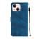 iPhone 13 mini Skin-feel Embossed Leather Phone Case - Blue