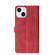 iPhone 13 mini Stitching Skin Feel Magnetic Buckle Horizontal Flip PU Leather Case with Holder & Card Slots & Wallet - Red