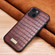 iPhone 13 mini SULADA Crocodile Texture TPU Protective Case - Mocha Brown
