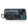 iPhone 13 mini Suteni H13 Card Wallet Wrist Strap Holder PU Phone Case - Blue