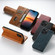iPhone 13 mini Suteni J02 Oil Wax Wallet Leather Phone Case - Red