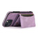 iPhone 13 mini Three-fold Leather Phone Case with Card Slot & Wallet & Holder - Purple
