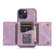 iPhone 13 mini Three-fold Leather Phone Case with Card Slot & Wallet & Holder - Purple