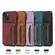 iPhone 13 mini Three-fold Leather Phone Case with Card Slot & Wallet & Holder - Purple