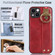 iPhone 13 mini Wristband Leather Back Phone Case - Red