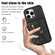 iPhone 13 mini Zipper RFID Card Slot Phone Case with Short Lanyard - Black