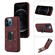 iPhone 12 Pro Max Armor Ring Wallet Back Cover Phone Case - Wine Red