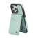 iPhone 12 Pro Max AwQuer Vertical Flip Card Bag Holder Leather Phone Case - Green