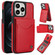 iPhone 12 Pro Max AwQuer Vertical Flip Card Bag Holder Leather Phone Case - Red