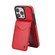 iPhone 12 Pro Max AwQuer Vertical Flip Card Bag Holder Leather Phone Case - Red