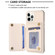 iPhone 12 Pro Max BF25 Square Plaid Card Bag Holder Phone Case - Beige