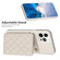 iPhone 12 Pro Max BF25 Square Plaid Card Bag Holder Phone Case - Beige