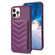 iPhone 12 Pro Max BF26 Wave Pattern Card Bag Holder Phone Case - Dark Purple