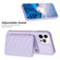 iPhone 12 Pro Max BF26 Wave Pattern Card Bag Holder Phone Case - Purple