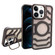 iPhone 12 Pro Max Borderless Carbon Fiber Lens Protection Bracket MagSafe Phone Case - Gold