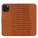 iPhone 12 Pro Max Business Diamond Buckle Leather Phone Case with Lanyard - Brown