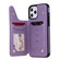 iPhone 12 Pro Max Butterfly Embossing Pattern Shockproof Protective Case with Holder & Card Slots & Photo Frame - Purple