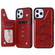 iPhone 12 Pro Max Butterfly Embossing Pattern Shockproof Protective Case with Holder & Card Slots & Photo Frame - Red
