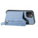 iPhone 12 Pro Max Carbon Fiber Horizontal Flip Zipper Wallet Phone Case - Blue