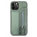 iPhone 12 Pro Max Carbon Fiber Horizontal Flip Zipper Wallet Phone Case - Green
