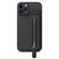 iPhone 12 Pro Max Carbon Fiber Vertical Flip Zipper Phone Case - Black