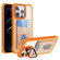 iPhone 12 Pro Max Card Bag Holder Acrylic Hybrid TPU Phone Case - Orange