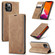 iPhone 12 Pro Max CaseMe-013 Multifunctional Retro Frosted Horizontal Flip Leather Case with Card Slot & Holder & Wallet - Brown