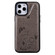 iPhone 12 Pro Max Cat Bee Embossing Pattern Shockproof Protective Case with Card Slots & Photo Frame - Grey