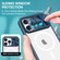 iPhone 12 Pro Max Clear Acrylic + PC + TPU MagSafe Lens Sliding Cover Full Coverage Phone Case - Navy Blue