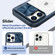 iPhone 12 Pro Max Clear Acrylic + PC + TPU MagSafe Lens Sliding Cover Full Coverage Phone Case - Navy Blue