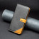 iPhone 12 Pro Max Color Matching Double Sewing Thread Leather Case - Black
