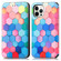iPhone 12 Pro Max Colored Drawing Magnetic Horizontal Flip PU Leather Case with Holder & Card Slots & Wallet - Color Honeycomb