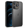 iPhone 12 Pro Max Colorful Armor Lens Film Translucent Skin Feel Phone Case - Black