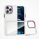 iPhone 12 Pro Max Colorful Metal Lens Ring Phone Case - White