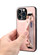 iPhone 12 Pro Max Crocodile Wristband Wallet Leather Back Cover Phone Case - Pink
