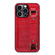 iPhone 12 Pro Max Crocodile Wristband Wallet Leather Back Cover Phone Case - Red