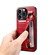 iPhone 12 Pro Max Crocodile Wristband Wallet Leather Back Cover Phone Case - Red