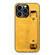 iPhone 12 Pro Max Crocodile Wristband Wallet Leather Back Cover Phone Case - Yellow