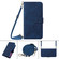 iPhone 12 Pro Max Crossbody 3D Embossed Flip Leather Phone Case - Blue