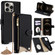 iPhone 12 Pro Max Crossbody Chain Fishtail Litchi Leather Phone Case - Black
