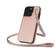 iPhone 12 Pro Max Crossbody Dual-Buckle Wallet Back Leather Phone Case - Rose Gold