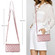 iPhone 12 Pro Max Crossbody Rhombic Zipper Tower Buckle Leather Phone Case with Lanyard - Rose Gold