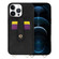 iPhone 12 Pro Max Crossbody Skin Card Bag Lanyard Phone Case - Black