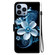 iPhone 12 Pro Max Crystal Texture Colored Drawing Leather Phone Case - Black Orchid