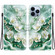 iPhone 12 Pro Max Crystal Texture Colored Drawing Leather Phone Case - Jade Flowers