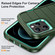 iPhone 12 Pro Max Defender Gen2 Rugged PC + Silicone Phone Case with Holder - Dark Green+Cyan
