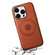 iPhone 12 Pro Max Denior Cowhide Texture Leather MagSafe Phone Case - Brown