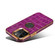 iPhone 12 Pro Max Denior Crocodile Texture Genuine Leather Electroplating Phone Case - Purple